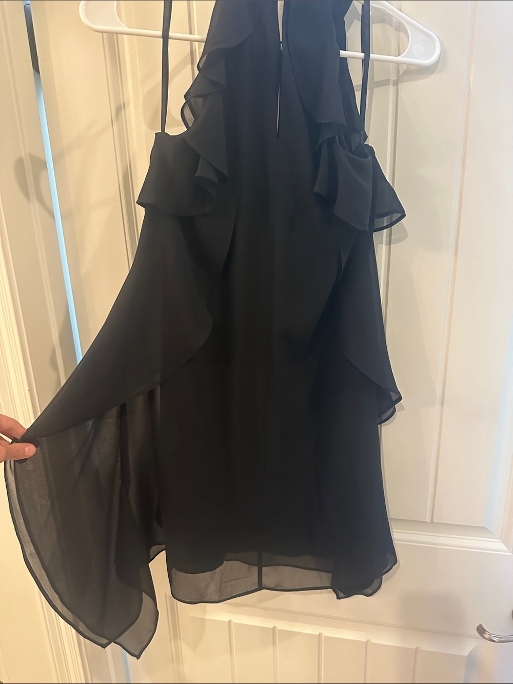 BCBGeneration Black Ruffle Detail Sleeveless Dress - Picture 4 of 4